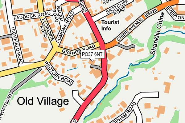 PO37 6NT map - OS OpenMap – Local (Ordnance Survey)