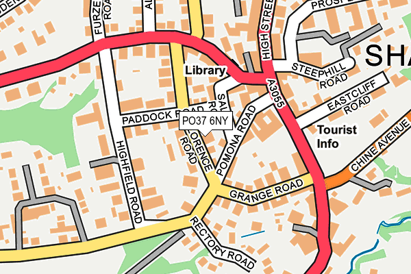 PO37 6NY map - OS OpenMap – Local (Ordnance Survey)
