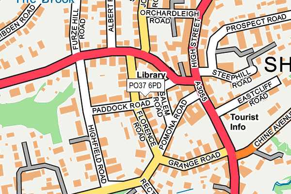 PO37 6PD map - OS OpenMap – Local (Ordnance Survey)