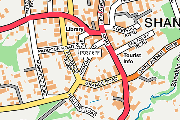 PO37 6PF map - OS OpenMap – Local (Ordnance Survey)