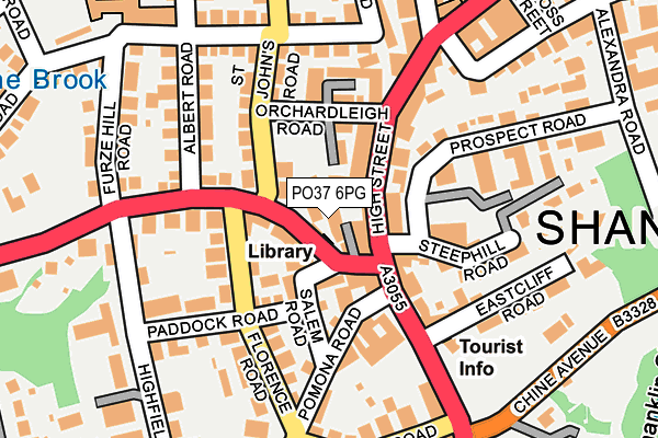 PO37 6PG map - OS OpenMap – Local (Ordnance Survey)