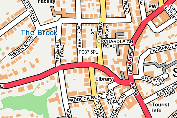 PO37 6PL map - OS OpenMap – Local (Ordnance Survey)