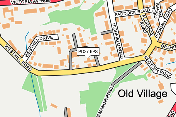 PO37 6PS map - OS OpenMap – Local (Ordnance Survey)