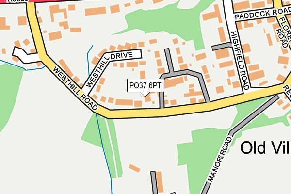 PO37 6PT map - OS OpenMap – Local (Ordnance Survey)