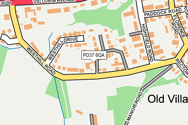 PO37 6QA map - OS OpenMap – Local (Ordnance Survey)