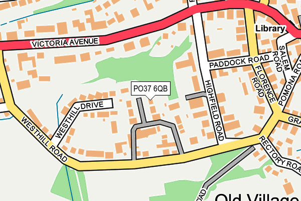 PO37 6QB map - OS OpenMap – Local (Ordnance Survey)