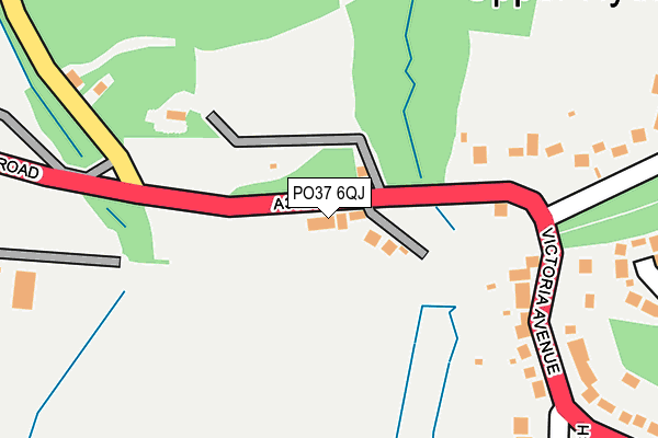 PO37 6QJ map - OS OpenMap – Local (Ordnance Survey)