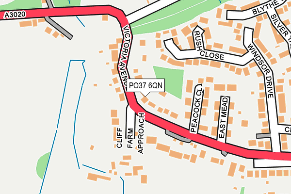 PO37 6QN map - OS OpenMap – Local (Ordnance Survey)