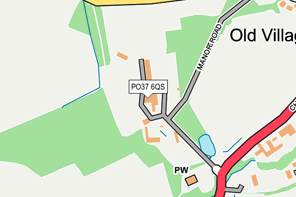 PO37 6QS map - OS OpenMap – Local (Ordnance Survey)