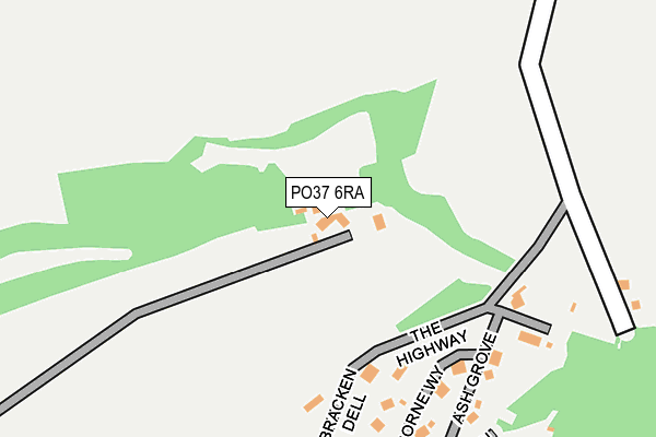 PO37 6RA map - OS OpenMap – Local (Ordnance Survey)
