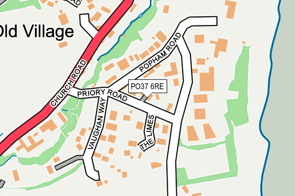 PO37 6RE map - OS OpenMap – Local (Ordnance Survey)