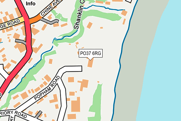 PO37 6RG map - OS OpenMap – Local (Ordnance Survey)