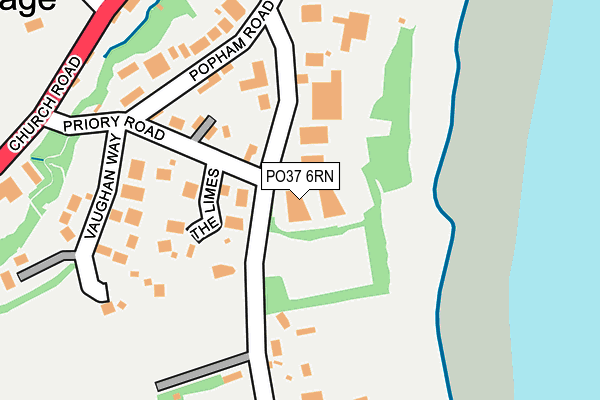 PO37 6RN map - OS OpenMap – Local (Ordnance Survey)