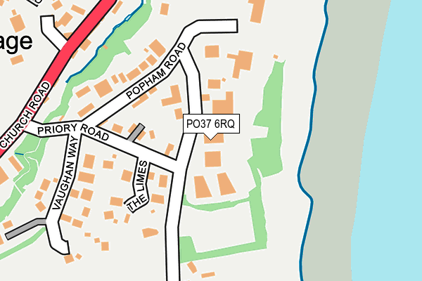 PO37 6RQ map - OS OpenMap – Local (Ordnance Survey)