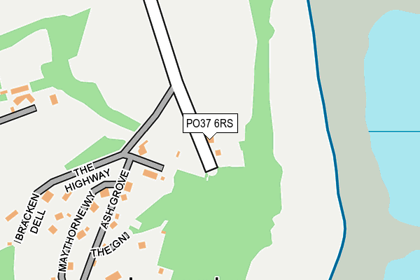 PO37 6RS map - OS OpenMap – Local (Ordnance Survey)