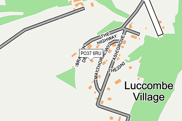 PO37 6RU map - OS OpenMap – Local (Ordnance Survey)