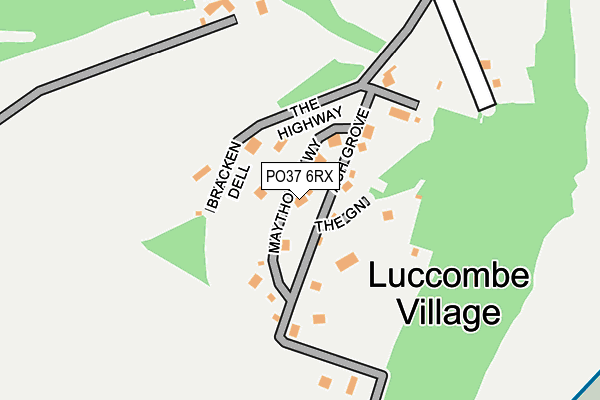 PO37 6RX map - OS OpenMap – Local (Ordnance Survey)