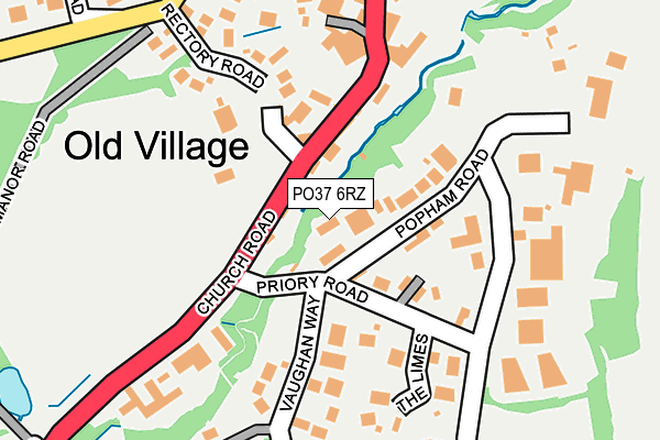 PO37 6RZ map - OS OpenMap – Local (Ordnance Survey)