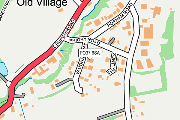 PO37 6SA map - OS OpenMap – Local (Ordnance Survey)