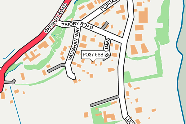 PO37 6SB map - OS OpenMap – Local (Ordnance Survey)