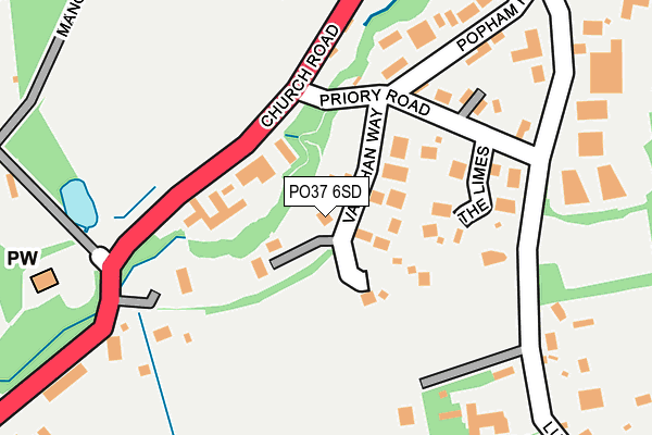 PO37 6SD map - OS OpenMap – Local (Ordnance Survey)