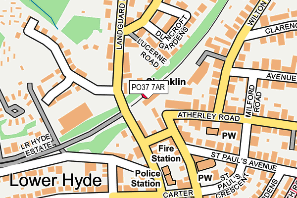 PO37 7AR map - OS OpenMap – Local (Ordnance Survey)