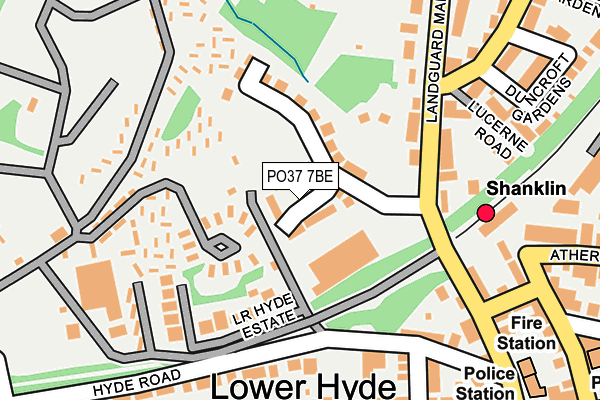 PO37 7BE map - OS OpenMap – Local (Ordnance Survey)