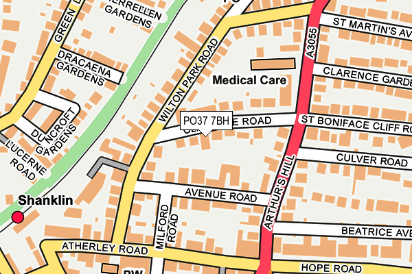 PO37 7BH map - OS OpenMap – Local (Ordnance Survey)