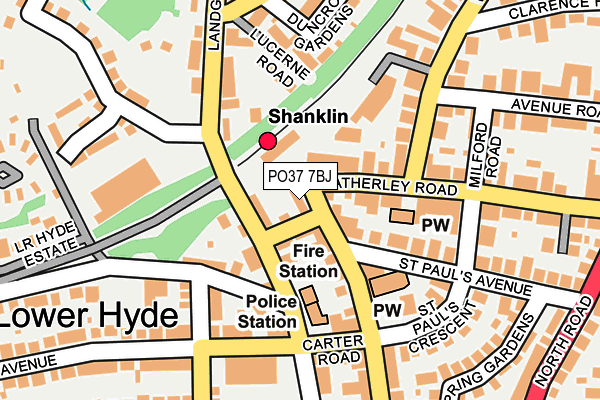 PO37 7BJ map - OS OpenMap – Local (Ordnance Survey)