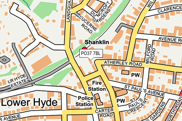 PO37 7BL map - OS OpenMap – Local (Ordnance Survey)