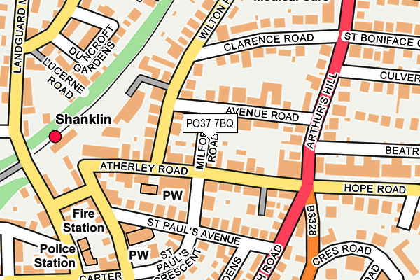 PO37 7BQ map - OS OpenMap – Local (Ordnance Survey)