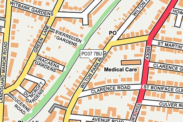 PO37 7BU map - OS OpenMap – Local (Ordnance Survey)