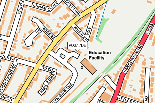 PO37 7DE map - OS OpenMap – Local (Ordnance Survey)