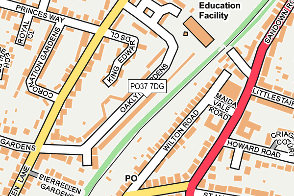 PO37 7DG map - OS OpenMap – Local (Ordnance Survey)