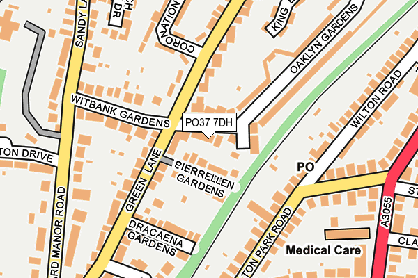 PO37 7DH map - OS OpenMap – Local (Ordnance Survey)