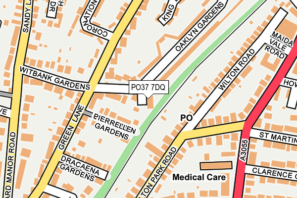 PO37 7DQ map - OS OpenMap – Local (Ordnance Survey)