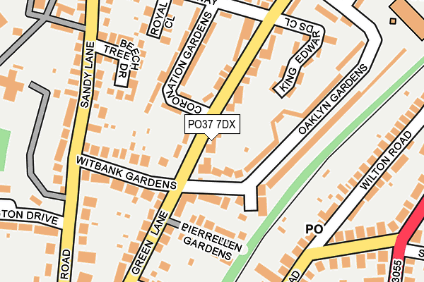 PO37 7DX map - OS OpenMap – Local (Ordnance Survey)