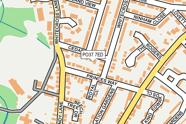 PO37 7ED map - OS OpenMap – Local (Ordnance Survey)