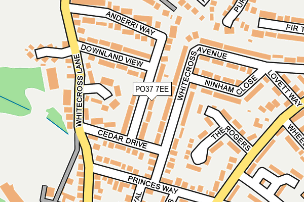 PO37 7EE map - OS OpenMap – Local (Ordnance Survey)