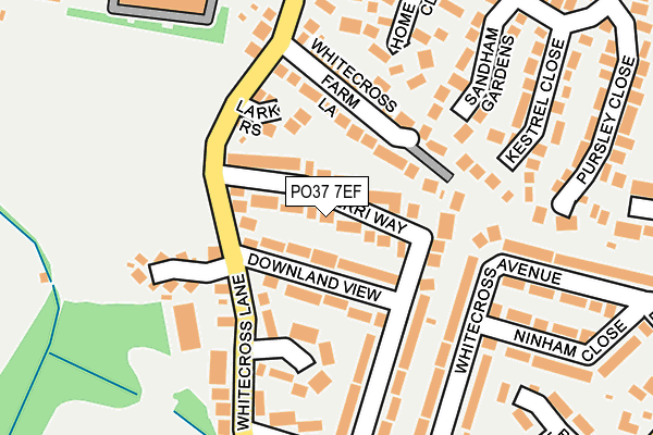 PO37 7EF map - OS OpenMap – Local (Ordnance Survey)