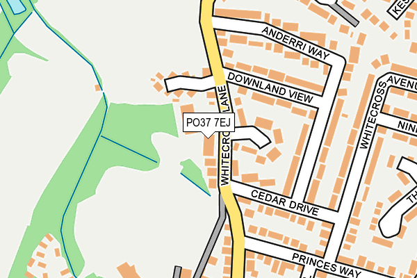 PO37 7EJ map - OS OpenMap – Local (Ordnance Survey)