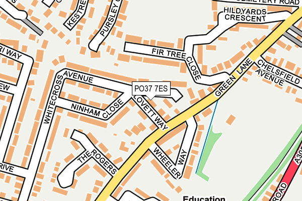 PO37 7ES map - OS OpenMap – Local (Ordnance Survey)