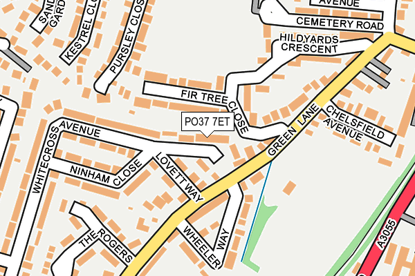 PO37 7ET map - OS OpenMap – Local (Ordnance Survey)
