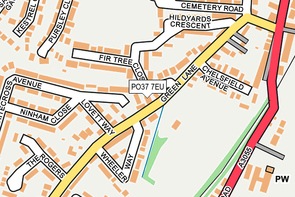 PO37 7EU map - OS OpenMap – Local (Ordnance Survey)