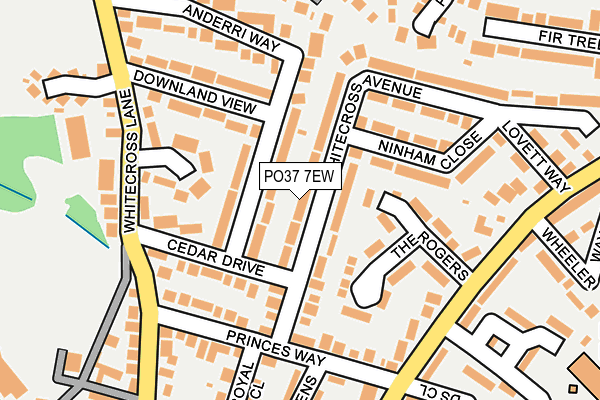 PO37 7EW map - OS OpenMap – Local (Ordnance Survey)