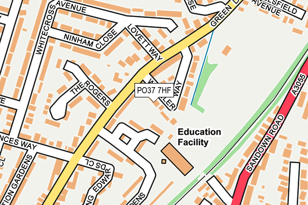 PO37 7HF map - OS OpenMap – Local (Ordnance Survey)