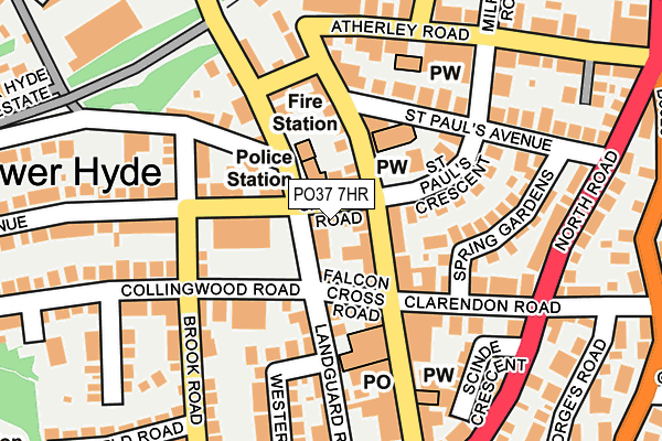 PO37 7HR map - OS OpenMap – Local (Ordnance Survey)