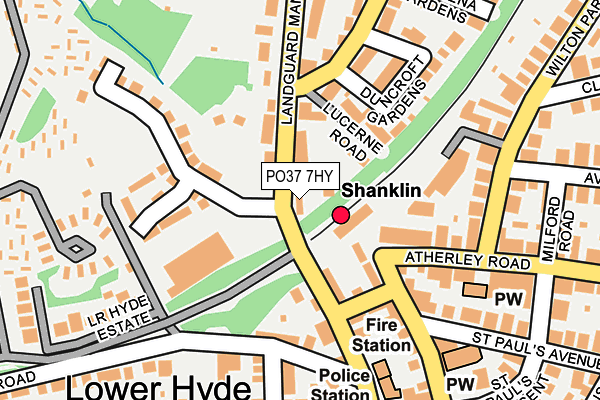 PO37 7HY map - OS OpenMap – Local (Ordnance Survey)