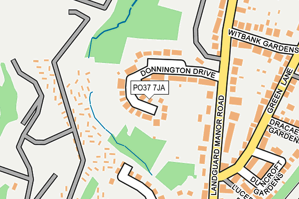 PO37 7JA map - OS OpenMap – Local (Ordnance Survey)