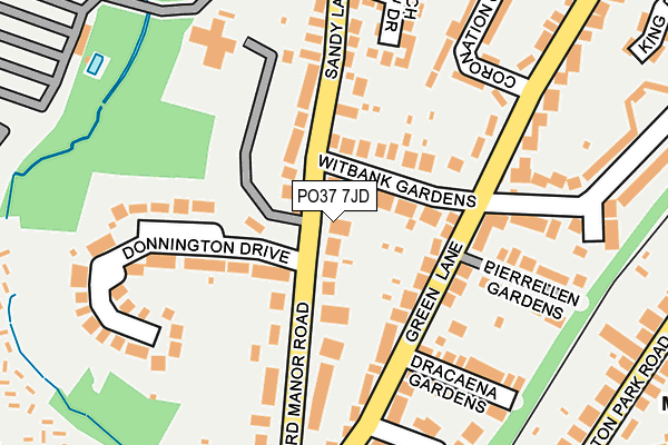 PO37 7JD map - OS OpenMap – Local (Ordnance Survey)